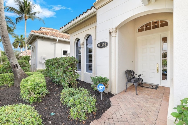 view of doorway to property