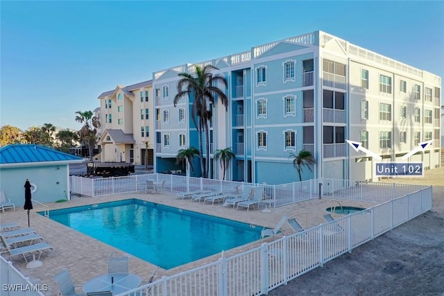 view of pool with a patio