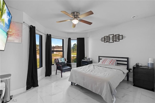 bedroom with ceiling fan