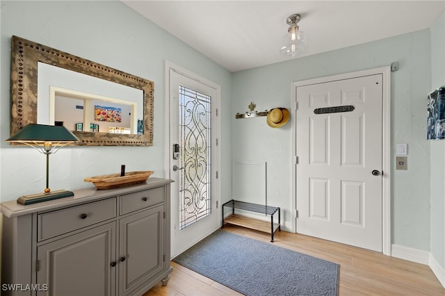 entrance foyer featuring light hardwood / wood-style flooring