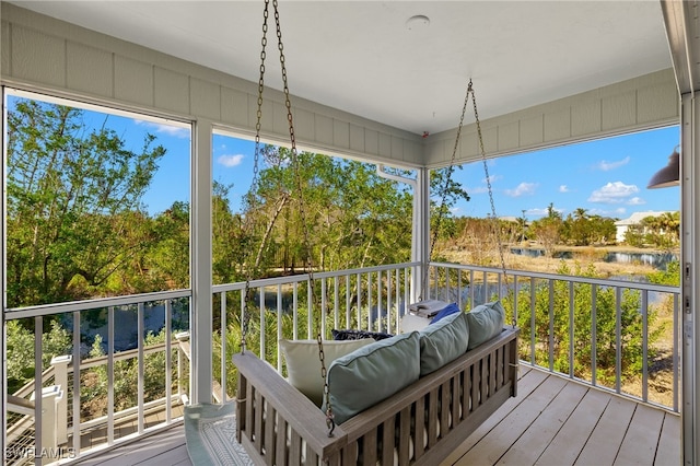 view of sunroom