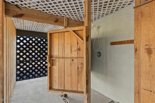 interior details with concrete flooring