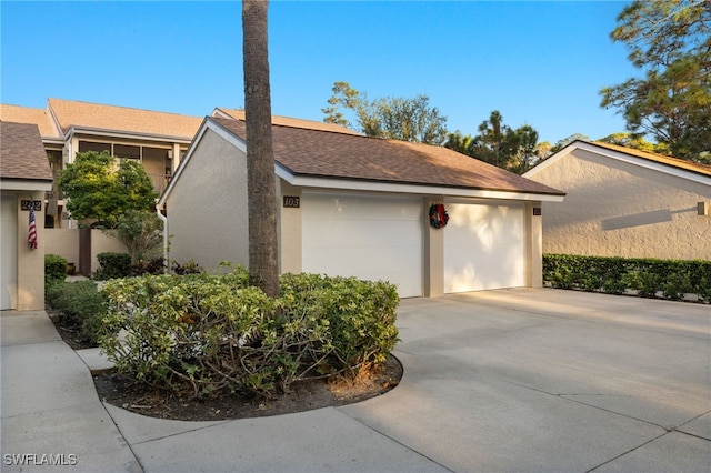 view of home's exterior featuring a garage