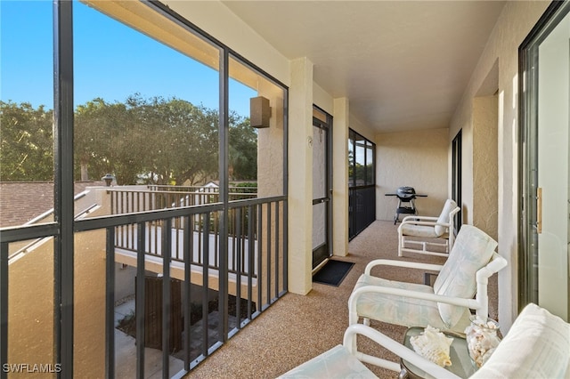 view of sunroom