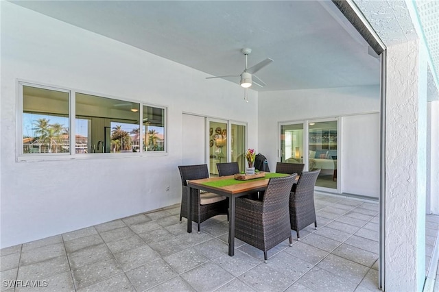 view of patio / terrace with ceiling fan