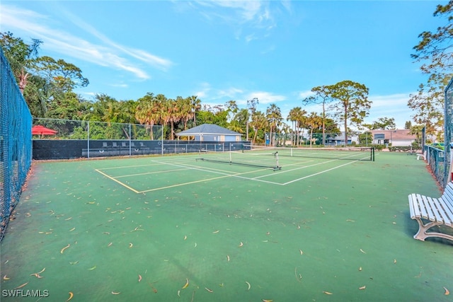 view of tennis court