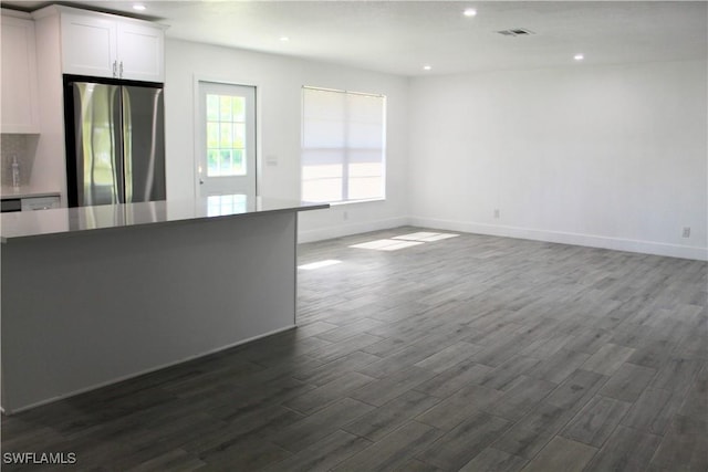 interior space featuring dark wood-type flooring