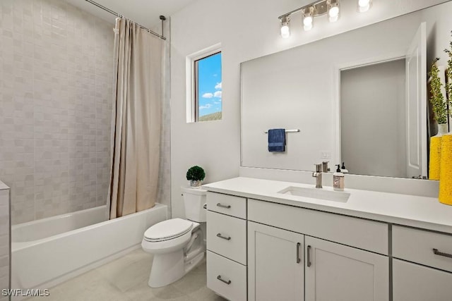 4584 W Alhambra Cir, Naples, FL 34103 - full bathroom with shower / tub combo, vanity, and toilet