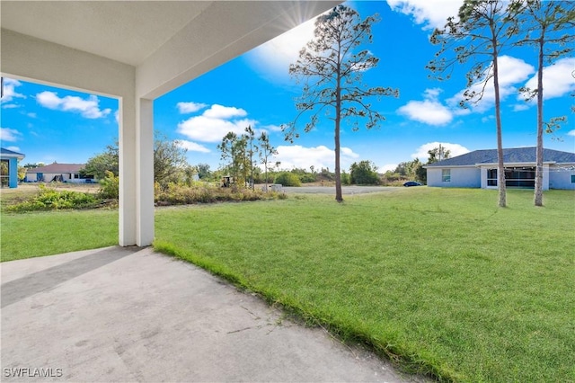 view of yard featuring a patio area