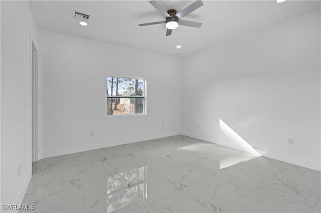 empty room with ceiling fan