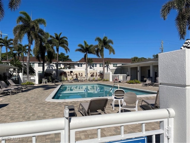 view of pool with a patio