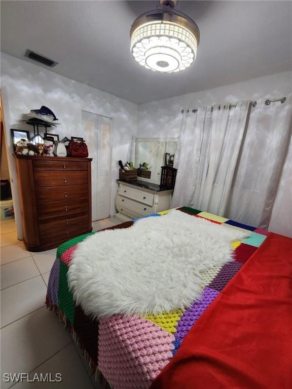 view of tiled bedroom