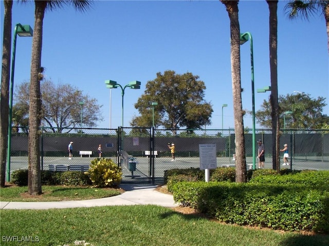 view of tennis court