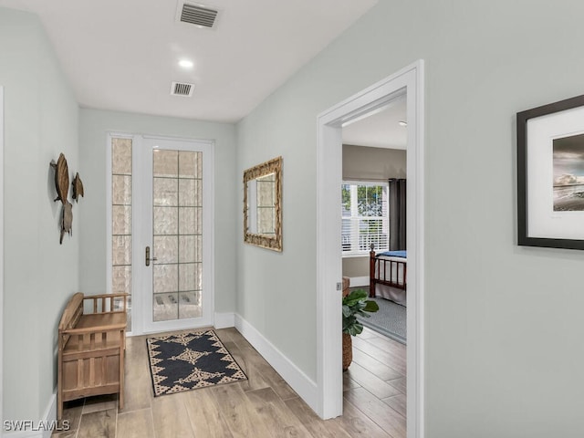 interior space with light wood-type flooring