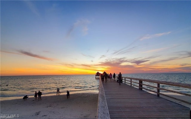 1051 Eastham Way Unit B-204, Naples, FL 34104 - dock with view of water and beach