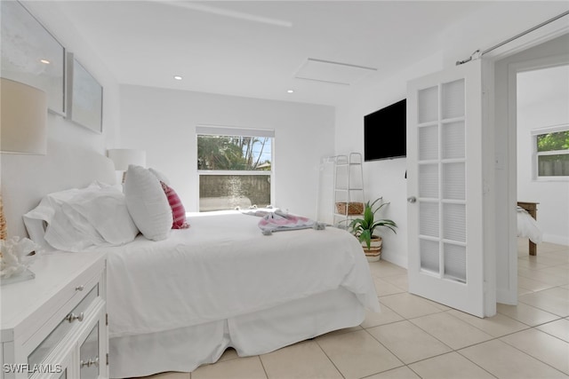 view of tiled bedroom