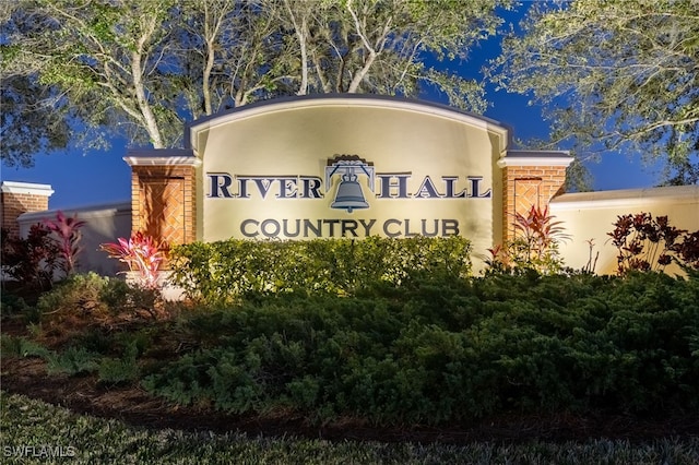 view of community sign