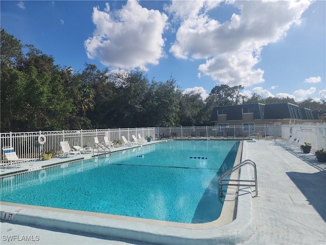 view of pool with a patio