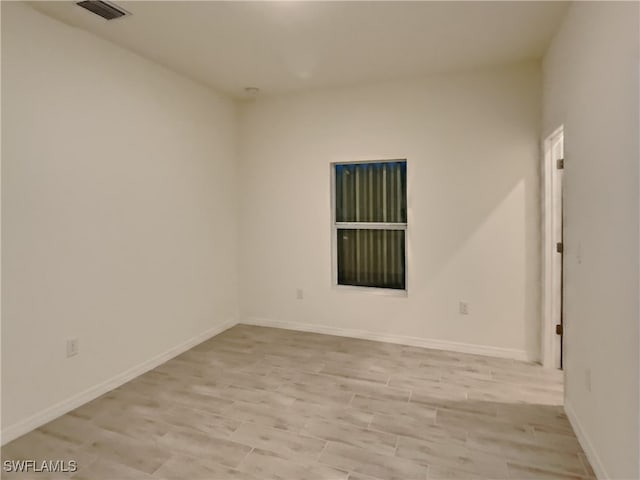 empty room featuring light wood-type flooring