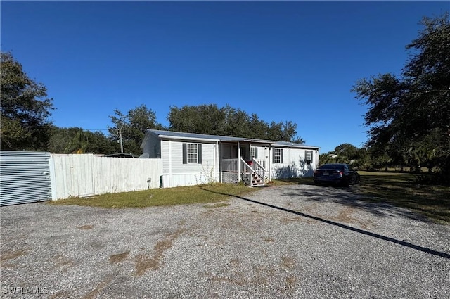 view of manufactured / mobile home