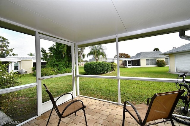 view of sunroom / solarium