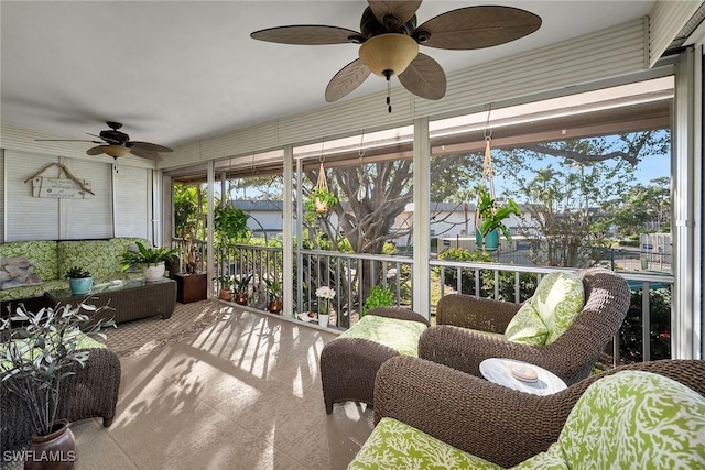 1549 Sandpiper St Unit 80, Naples, FL 34102 - sunroom / solarium featuring ceiling fan