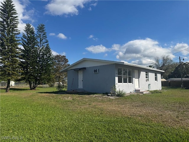 exterior space featuring a yard