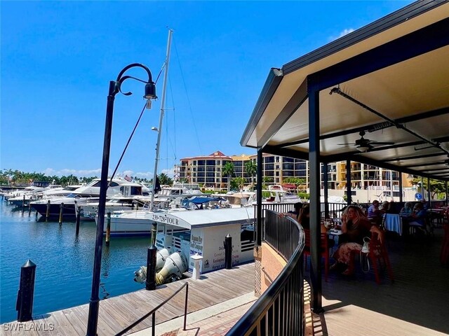 5023 SW 16th Pl Unit 101, Cape Coral, FL 33914 - dock area with a water view