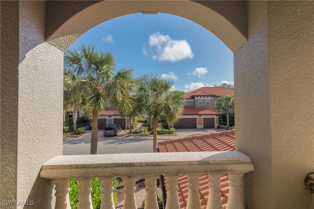 view of patio / terrace with a balcony