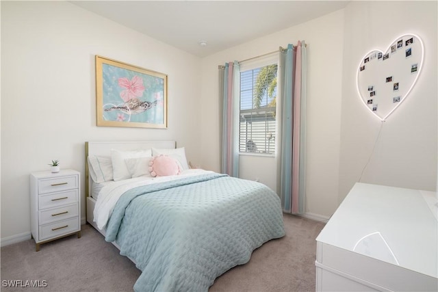 view of carpeted bedroom