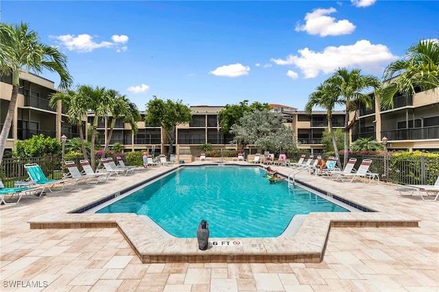 view of pool with a patio