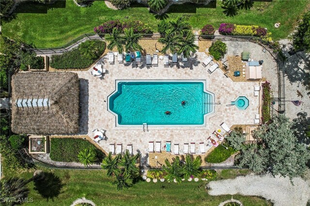 birds eye view of property