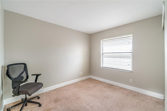 view of carpeted office