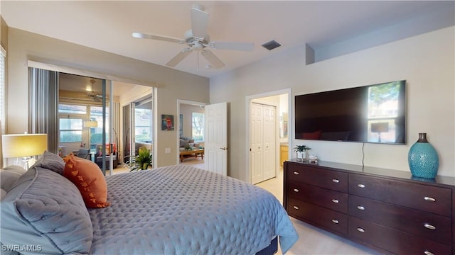 bedroom with ceiling fan