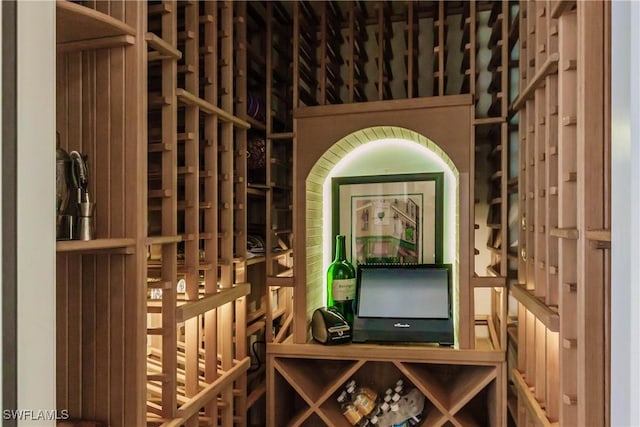 view of wine room