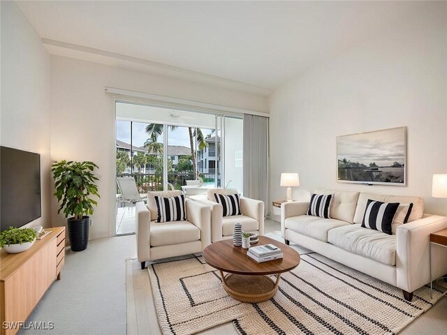 view of carpeted living room