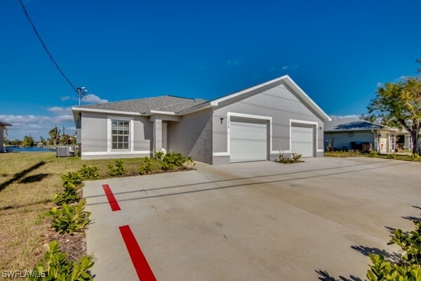 ranch-style home with a garage