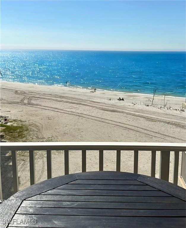 property view of water with a view of the beach