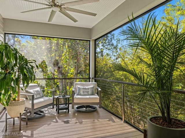 view of sunroom / solarium