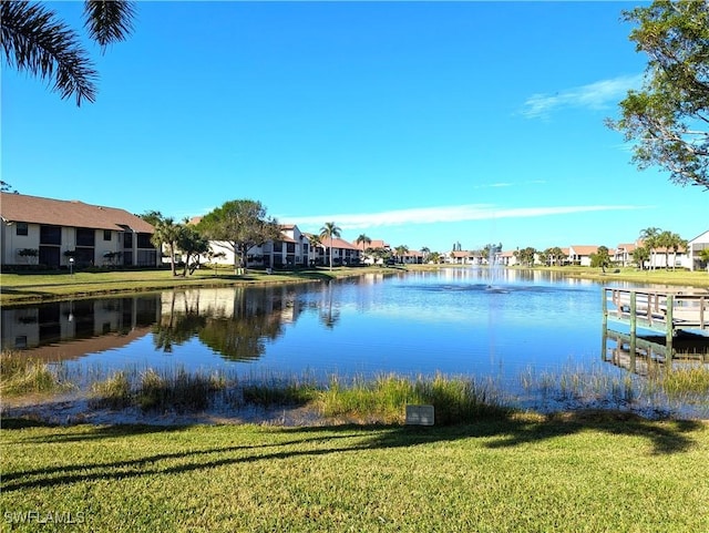 view of water feature featuring a residential view