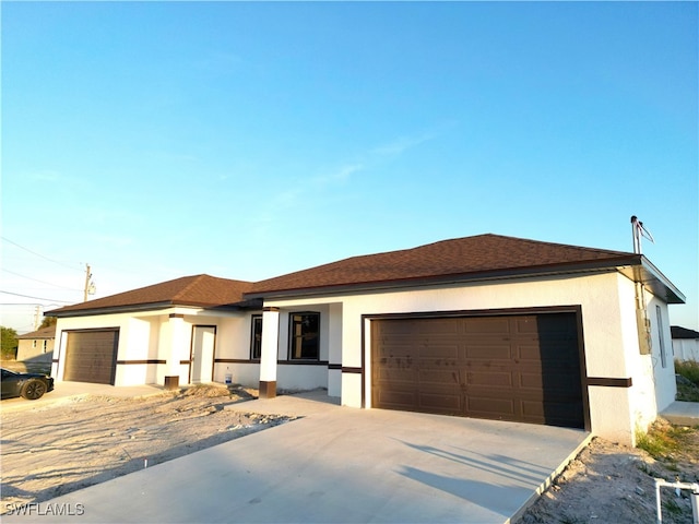 view of front of home featuring a garage