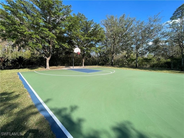 view of basketball court