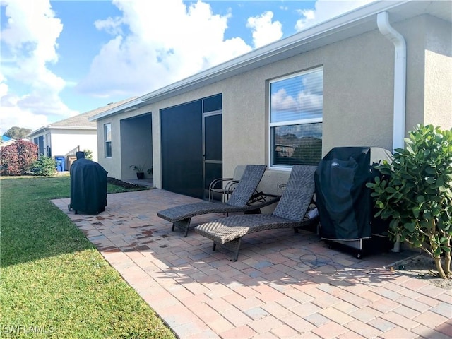 view of patio with grilling area