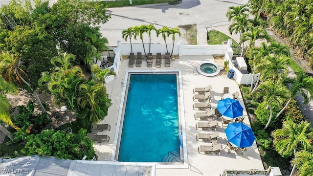 view of pool with a patio