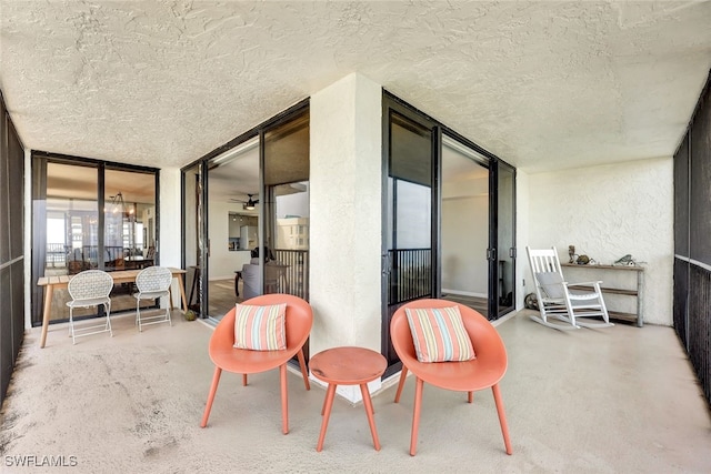 view of patio / terrace with a balcony