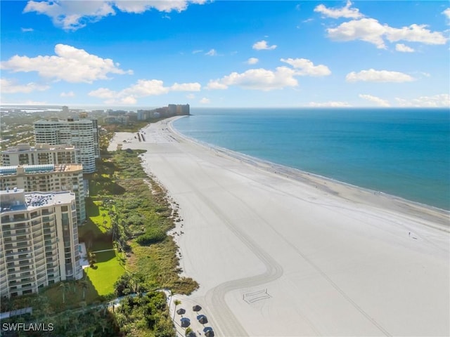 property view of water with a view of the beach