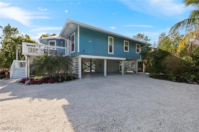 view of front of home featuring a carport