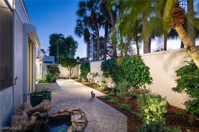 view of patio with a fenced backyard