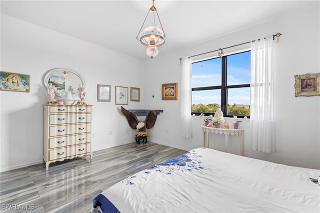 bedroom featuring hardwood / wood-style floors