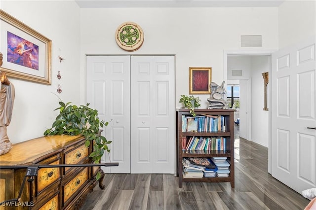 entrance foyer featuring hardwood / wood-style flooring